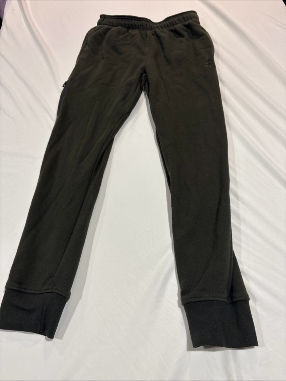 Reebok Men's Green Jogger Activewear Pants Size M Cotton Polyester Drawstring